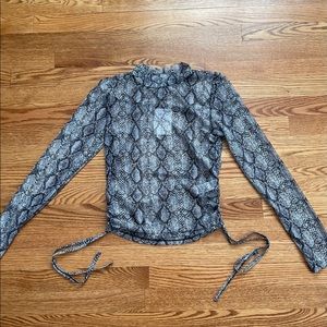 NWT Forever 21 Mesh Mock Neck Top